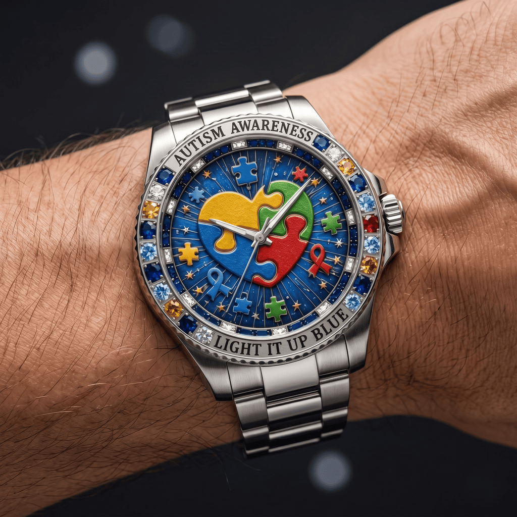 Autism Awareness Premium Stainless Steel Watch TNSM