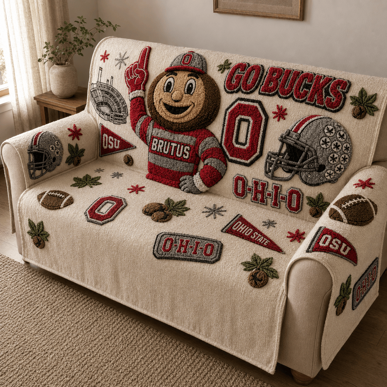 OSB Tufted Sofa Cover & Pillow Set HTTT